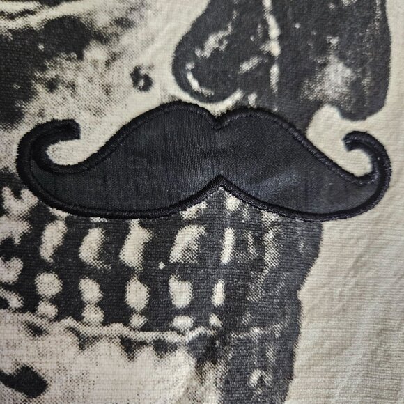 Skeleton Skull Table Runner Beige Black Top Hat Mustache Spider Gothic 67"x13" - Picture 7 of 11